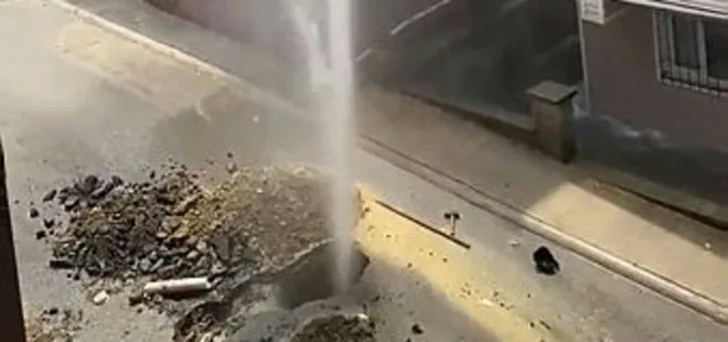 İSKİ yine boru patlattı! Tazyikli su apartmanın yüksekliğine ulaştı