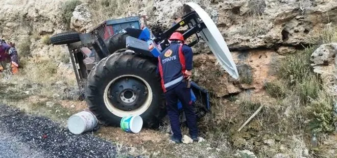 Mardin'de traktör kayalara çarptı: 1 yaralı