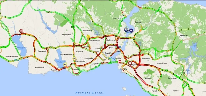 İstanbul'da trafik! Yüzde 80'i buldu...