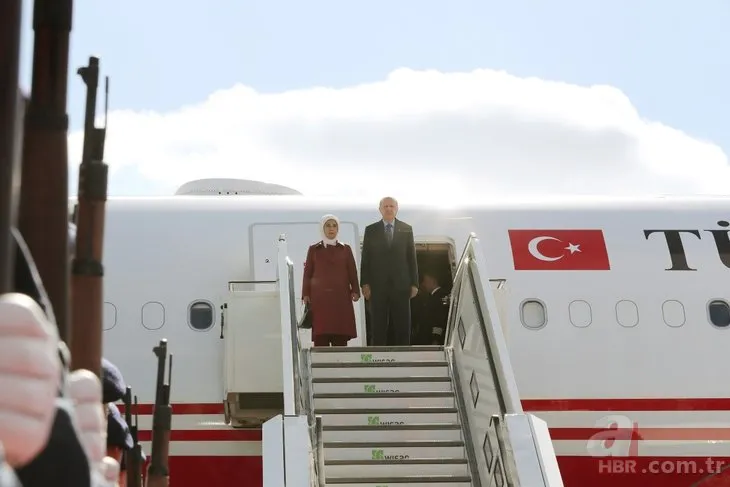 Başkan Recep Tayyip Erdoğan Almanya'da böyle karşılandı