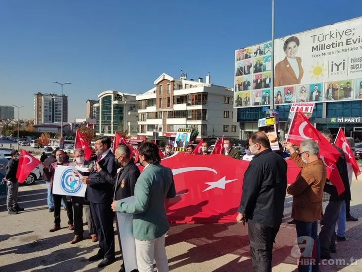 İYİ Parti önünde protesto! Şehit aileleri ve gazilerden İYİ Partili Lütfü Türkkan’a tepki: Bebek katillerinin yanında oldu