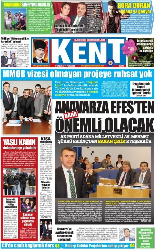 27/11/2014 - Anadolu gazeteleri manşetleri