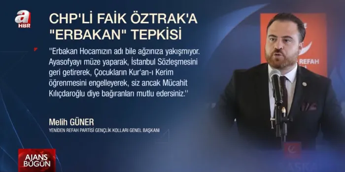 Yeniden Refah Partisi’nden CHP’ye Erbakan tepkisi: Erbakan Hocamızın adı ağzına bile yakışmıyor
