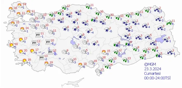 HAVA DURUMU | Bir tarafta kuvvetli kar ve diğer tarafta sağanak! Meteoroloji il il uyardı | 23-27 Mart 2024 - 11