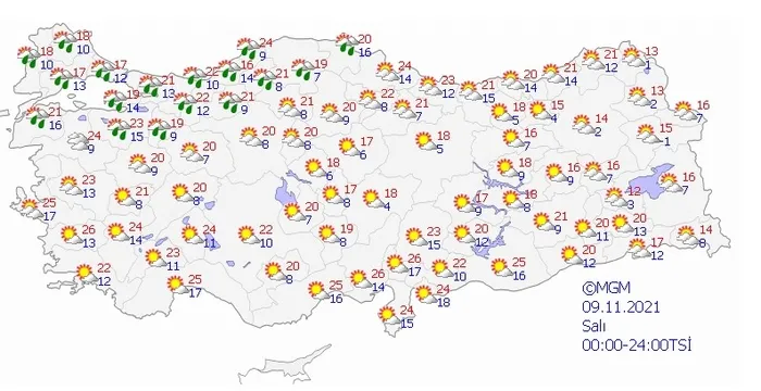 Meteorolojiden son dakika uyarısı | Yola çıkacaklar dikkat! İstanbul İzmir ve Ankara'da... (5 Kasım-9 Kasım 2021 hava durumu) - 5