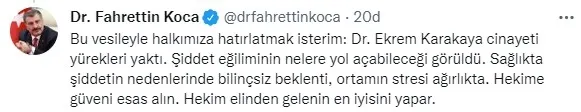 Son dakika: Sağlık Bakanı Fahrettin Koca’dan HEKİMSEN’in doktorlara silah verilmesi talebine tepki