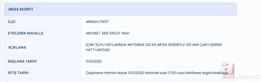 İSKİ su kesintisi 11 Aralık 2025 | İstanbul’da sular ne zaman gelecek? 2