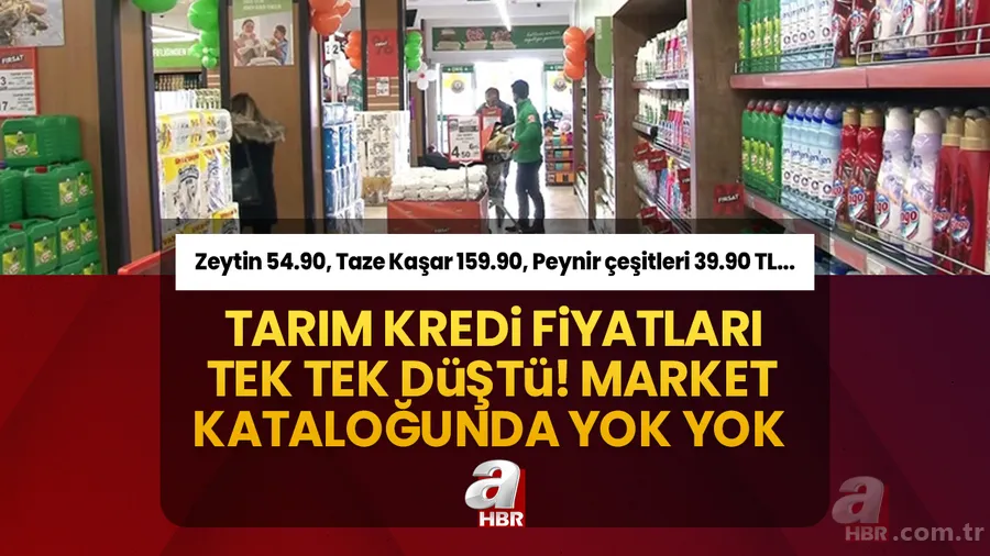 Tarım Kredi fiyatları tek tek düştü! Kooperatif Market kataloğunda yok yok! Zeytin 54.90, Taze Kaşar 159.90, Pirzola 88.90, Peynir çeşitleri 39.90 TL... 1