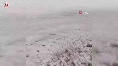 Erzurum’da yüksek kesimlere kar yağdı