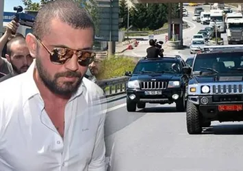 10 aylık hapis için 100 araçlık konvoyla geldi!