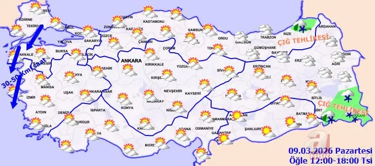 İstanbul’da poyraz etkisi donduracak! Meteoroloji yeni hafta için uyardı: Çığ, fırtına... 9