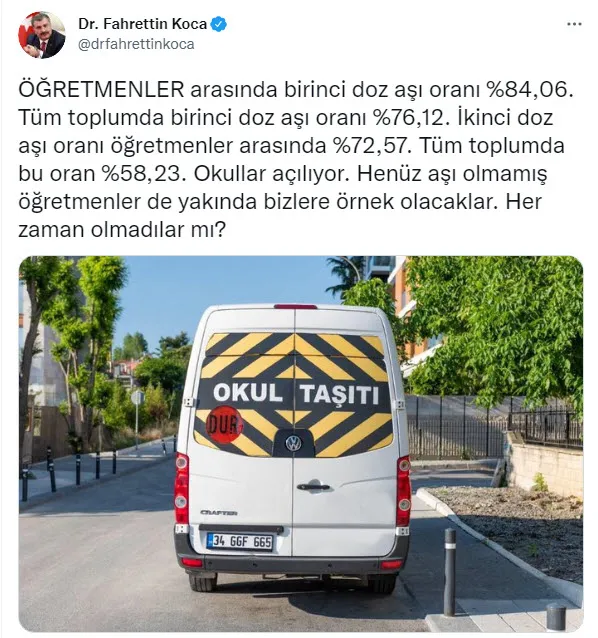 Son dakika | Sağlık Bakanı Fahrettin Koca aşılamada son durumu açıkladı