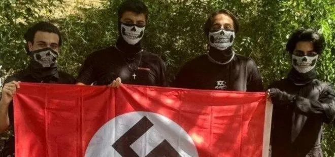 Maçka Parkı’nda Nazi bayrağı açıp sosyal medyada paylaştılar! Önce ’kimseden korkumuz yok’ dedi sonra fotoğrafı sildi!