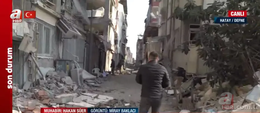 Korku filmini aratmayan görüntüler! Hatay Defne’de sokaklar enkaz yığını | A Haber görüntüledi 8