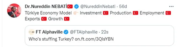 Hazine ve Maliye Bakanı Nureddin Nebati'den İngiliz gazetesi Financial Times'a kapak gibi yanıt: Türkiye Ekonomi Modeli - 4